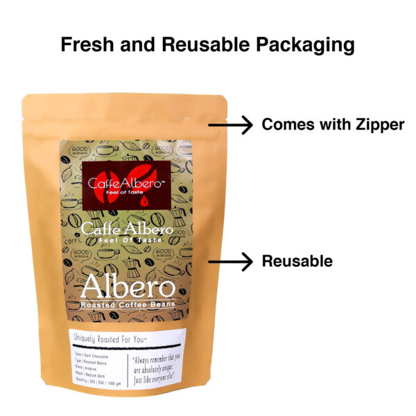 caffe albero albero blend of arabica roasted coffee packaging packet