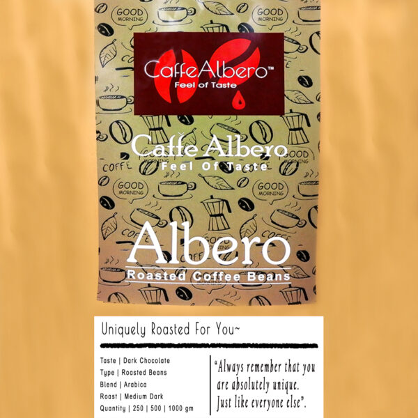 zoomed albero blend packet coffee beans