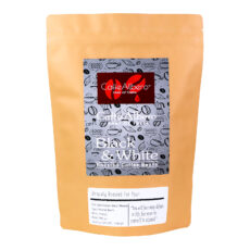 front 500 gm packet caffe albero black & white roasted coffee beans arabica