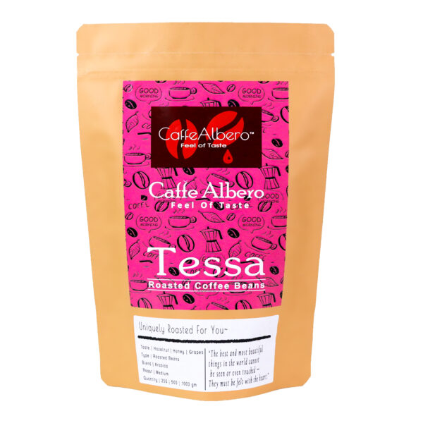 Caffe Albero Tessa 100% Arabica Roasted coffee beans packet front