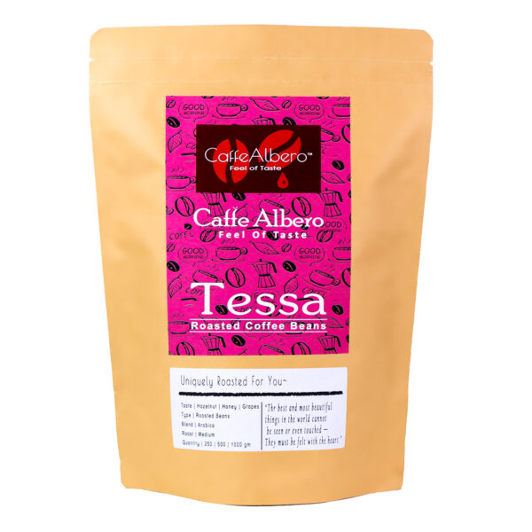 Caffe Albero Tessa 500gm 1kg 100% Arabica Roasted coffee beans packet front look