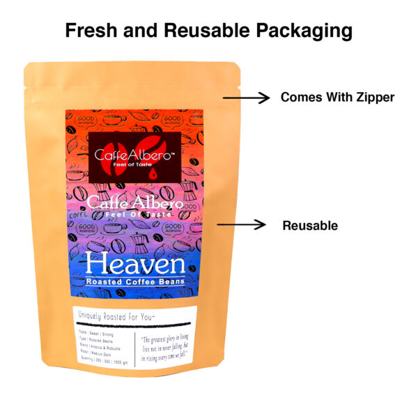 Caffe Albero Heaven roasted coffee beans packet packaging 250gm