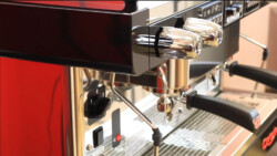 Upper Left Side Look of Astoria Pratic Avant semi-automatic Coffee Machine in black color