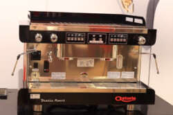 Real look of Astoria Pratic Avant semi-automatic coffee machine in black color