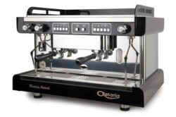 Astoria Pratic Avant semi-automatic coffee machine in black color front look